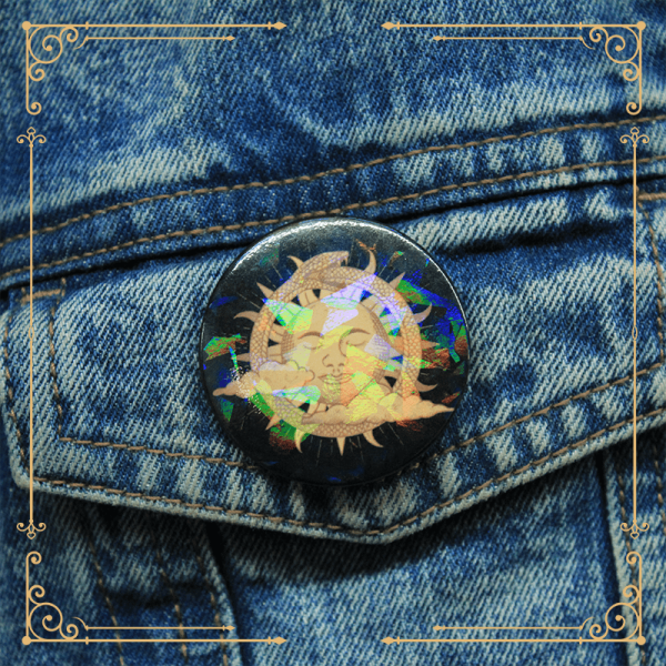 Broche: Sol & Ouroboros - Preto!